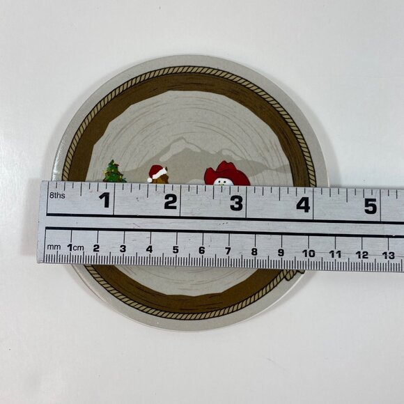 Sonoma Life+Style Happy Trails Holiday Set Of 4 Coasters Snowman Cowboy 4.25" - Picture 9 of 10